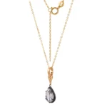 ​Pear Solitaire Pendant | 3ct Pear-Cut Lab Diamond Pendant in 18K Gold (Pendant Only)​ - Image 3