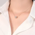 Two-Tone Pavé Lab Diamond Barrel Slide Pendant | Pendant Only - Image 4