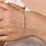 Diamond Radiance Bracelet | 18K Yellow Gold Chain with Graduated Round-Cut Lab Diamonds​ - Image 6
