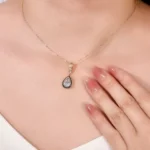 ​Pear Solitaire Pendant | 3ct Pear-Cut Lab Diamond Pendant in 18K Gold (Pendant Only)​ - Image 4