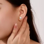 Classic Round Diamond Studs | Round-Cut Lab Diamond Earrings in 18K Yellow Gold