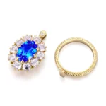 Dual Use 3.6ct Oval Lab Sapphire Pendant Necklace and Ring, Versatile Anniversary Jewelry - Image 3