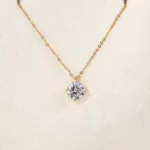 Aureate Solitaire Pendant | 1ct Round Lab Diamond Pendant in 18K Yellow Gold - Image 6