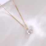Aureate Solitaire Pendant | 1ct Round Lab Diamond Pendant in 18K Yellow Gold - Image 7