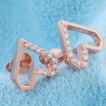 *Heart Shape Design:Enchanting Round Cut Moissanite Stud Earrings - Image 7