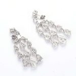 pear and marqiuse moissanite drop earrings