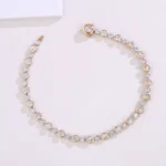 Dual-Tone Radiance Bracelet | 18K Bracelet with Alternating 3.3ctw Round-Cut Lab Diamond - Image 6