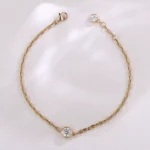 Celestial Line Bracelet | 18K Yellow Gold Lab diamond Bracelet with Round-Cut Lab Diamond Accents - Image 5