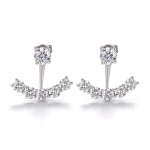 Versatile Round Lab Diamond Earrings in 18k White Gold | 2-in-1 Studs
