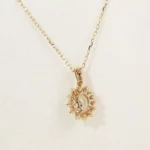 Oval Lab Diamond Pendant | 1.5ctw Oval Lab Diamond in 18K Gold with Stardust Halo(Pendant Only) - Image 6