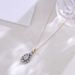 Pear of Starlight Pendant | 18K Waterfall-Inspired Diamond Pendant with Diamond Halo(Pendant Only) - Image 7