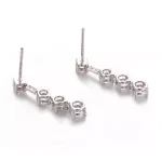 Classic Round Lab Diamond Dangle Earrings in 18k White Gold