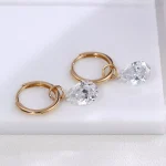 Pear Drop Elegance Earrings | Pear-Cut Lab Diamond Dangles in 18K Yellow Gold