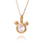 Playful Mouse Silhouette Lab Diamond Pendant | Pendant Only - Image 2