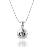 1 Carat Round Lab Diamond Floral Halo Pendant in 18k Gold(pendant only) - Image 3