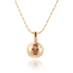 1 Carat Round Lab Diamond Floral Halo Pendant in 18k Gold(pendant only) - Image 4