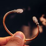 Fabergé Inspired Gold Moissanite Bracelet with Guilloché Enamel Eggs