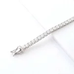 *Timeless Treasur Elegant Round Cut White Gold Moissanite Bracelet - Image 3