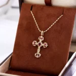 Ornate Byzantine-Style Ruby Cross Pendant | Pendant Only - Image 3