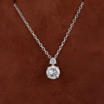 1.50 CTW Two-Stone Round Lab Diamond Pendant | Pendant Only - Image 3