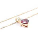 *1.2 CT Heart-Shaped Ruby Gem Pendant Necklace - Image 3