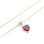 *1.2 CT Heart-Shaped Ruby Gem Pendant Necklace - Image 4