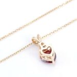*1.2 CT Heart-Shaped Ruby Gem Pendant Necklace - Image 5