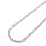Elegant Baguettes Cut Moissanite Tennis Necklace, Sophisticated Anniversary Statement Jewelry For Her - Image 2