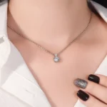 1.50 CTW Two-Stone Round Lab Diamond Pendant | Pendant Only - Image 6