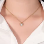 Playful Mouse Silhouette Lab Diamond Pendant | Pendant Only - Image 4