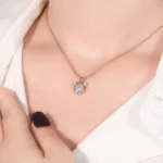 Playful Mouse Silhouette Lab Diamond Pendant | Pendant Only - Image 5