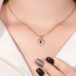 Celestial Ruby and Diamond Starburst Heart Pendant in 18k Yellow Gold(pendant only) - Image 3