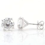 *Breathtaking VVS Moissanite White Gold Stud Earrings - Image 4