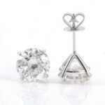 *Breathtaking VVS Moissanite White Gold Stud Earrings - Image 2