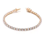 Round Cut Lab Diamond Tennis Bracelet Classic Prong Set Design - Image 2