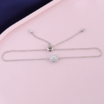 *Moissanite Halo Bracelet 0.5CT 18K White Gold - Image 6