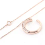 *Round Cut Pendant Necklace Initial C Charm (Pendant Only) - Image 2