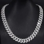 Special Offer: 12mm/15mm Iced Out Prong Link Chain in 925 Sterling Silver | Spiked Cuban Link Chain
