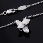 *Floral Radiance: 42CM Moissanite Flower Pendant Necklace - Image 5