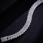 Special Offer:15MM Full-Pavé Moissanite Cuba Necklace/Bracelet with High-Impact Brilliance - Image 8