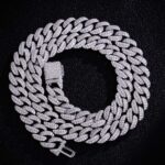 Special Offer: 10MM Wide Double Row Moissanite Silver Cuban Chain (Beveled Edge) - Image 5