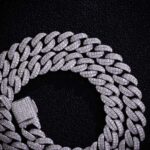 Special Offer: 10MM Wide Double Row Moissanite Silver Cuban Chain (Beveled Edge) - Image 4