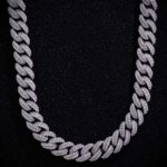 Special Offer: 10MM Wide Double Row Moissanite Silver Cuban Chain (Beveled Edge) - Image 2