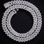 Special Offer: 12MM Wide Double Row Moissanite Silver Cuban Chain - Image 2