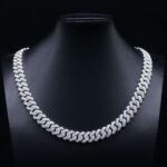 Special Offer: 10MM Wide Double Row Moissanite Silver Cuba Chain