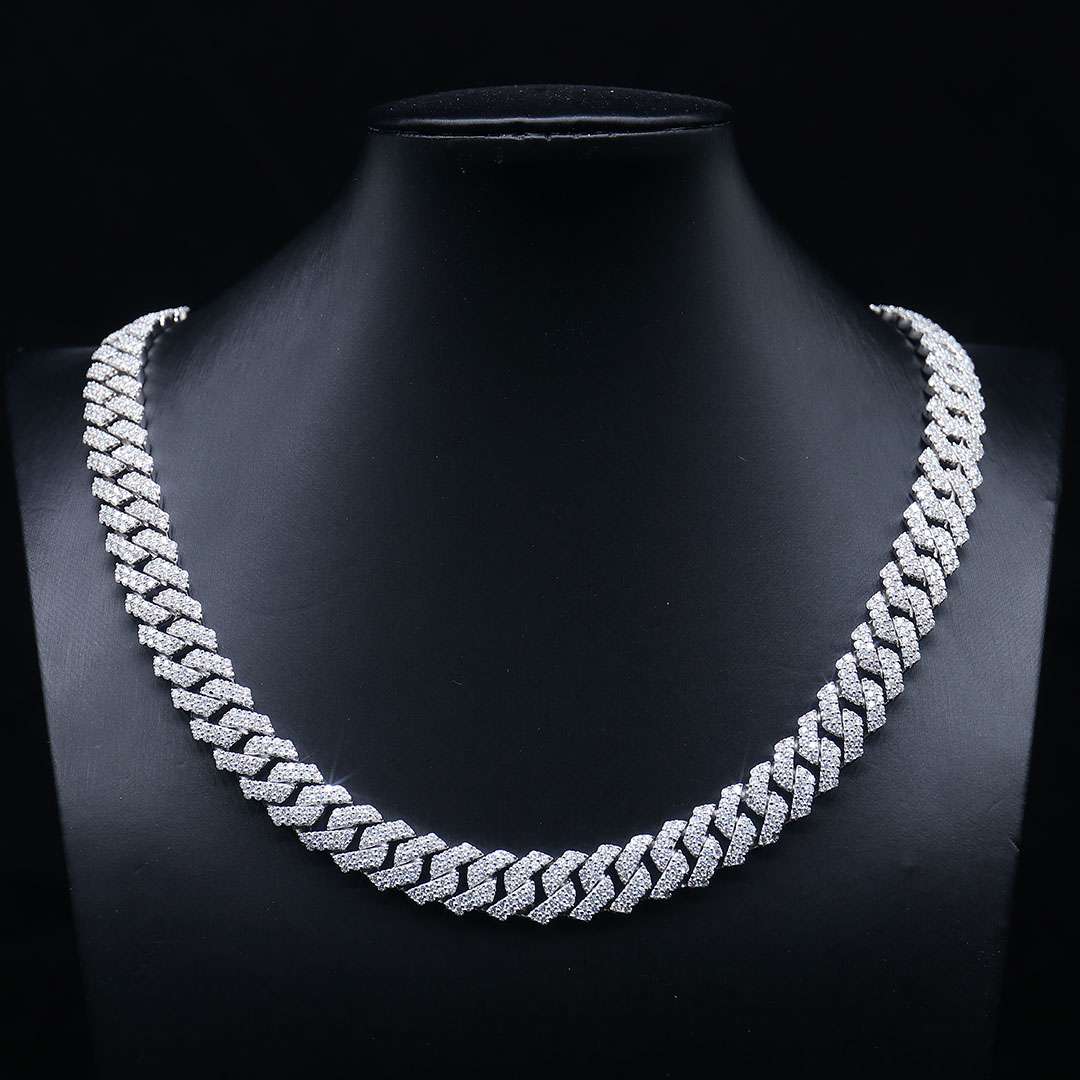 IMG_4958-E68BB7E8B49D Special Offer: 10MM Wide Double Row Moissanite Silver Cuba Chain - Image 1
