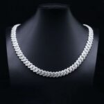 Special Offer: 12MM Wide Double Row Moissanite Silver Cuban Chain