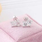 *Pear Princess Moissanite Stud Earrings - Image 4