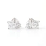 *Pear Princess Moissanite Stud Earrings