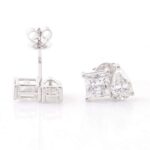*Pear Princess Moissanite Stud Earrings - Image 6